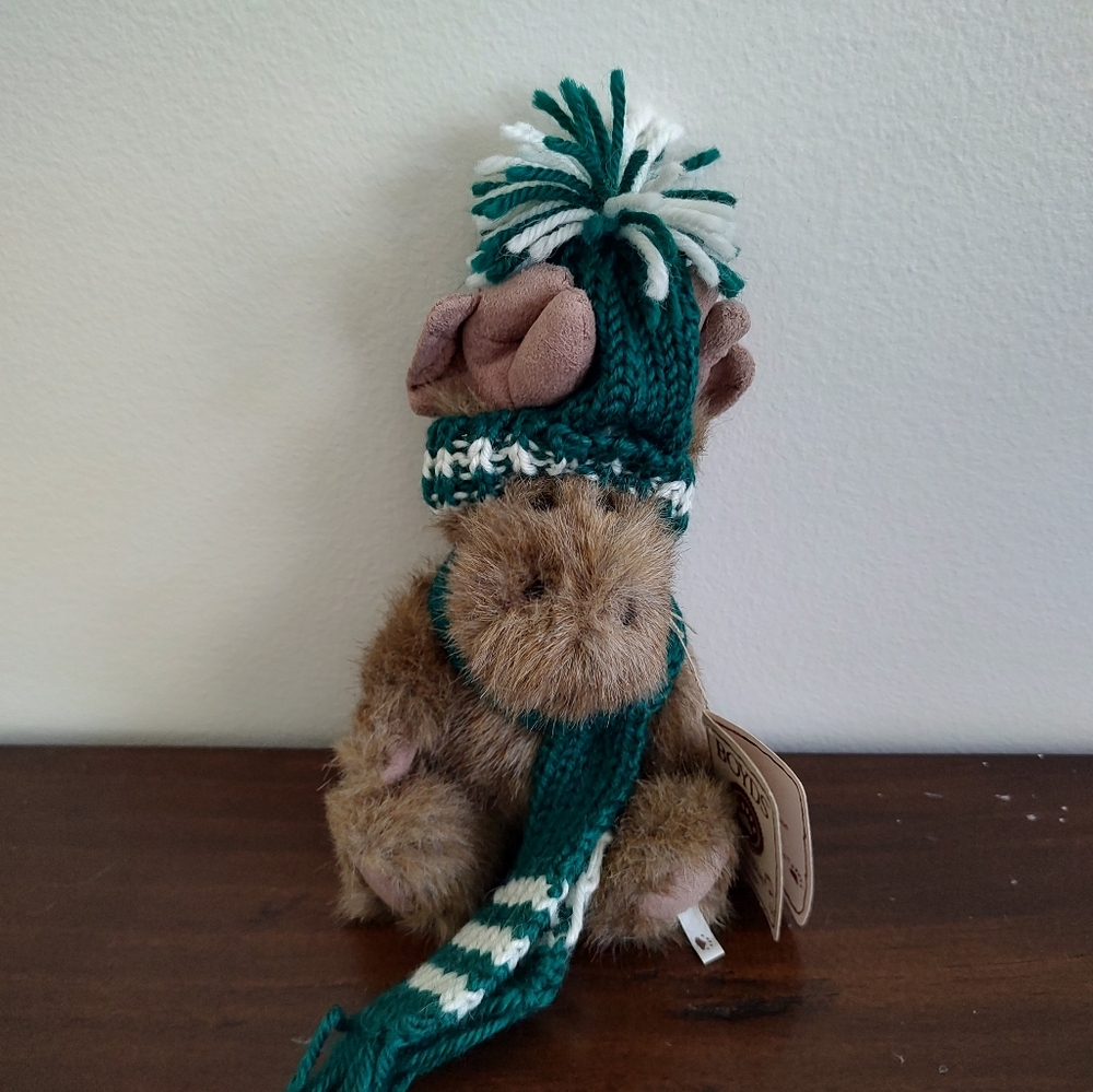 Boyds Bears Lil' Chrismoose VTG Moise Christmas With Hat And Scarf Green